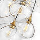 Lisa McDennon Skye 18 Light 39 inch Heritage Brass Chandelier Ceiling Light in Clear, Multi Tier