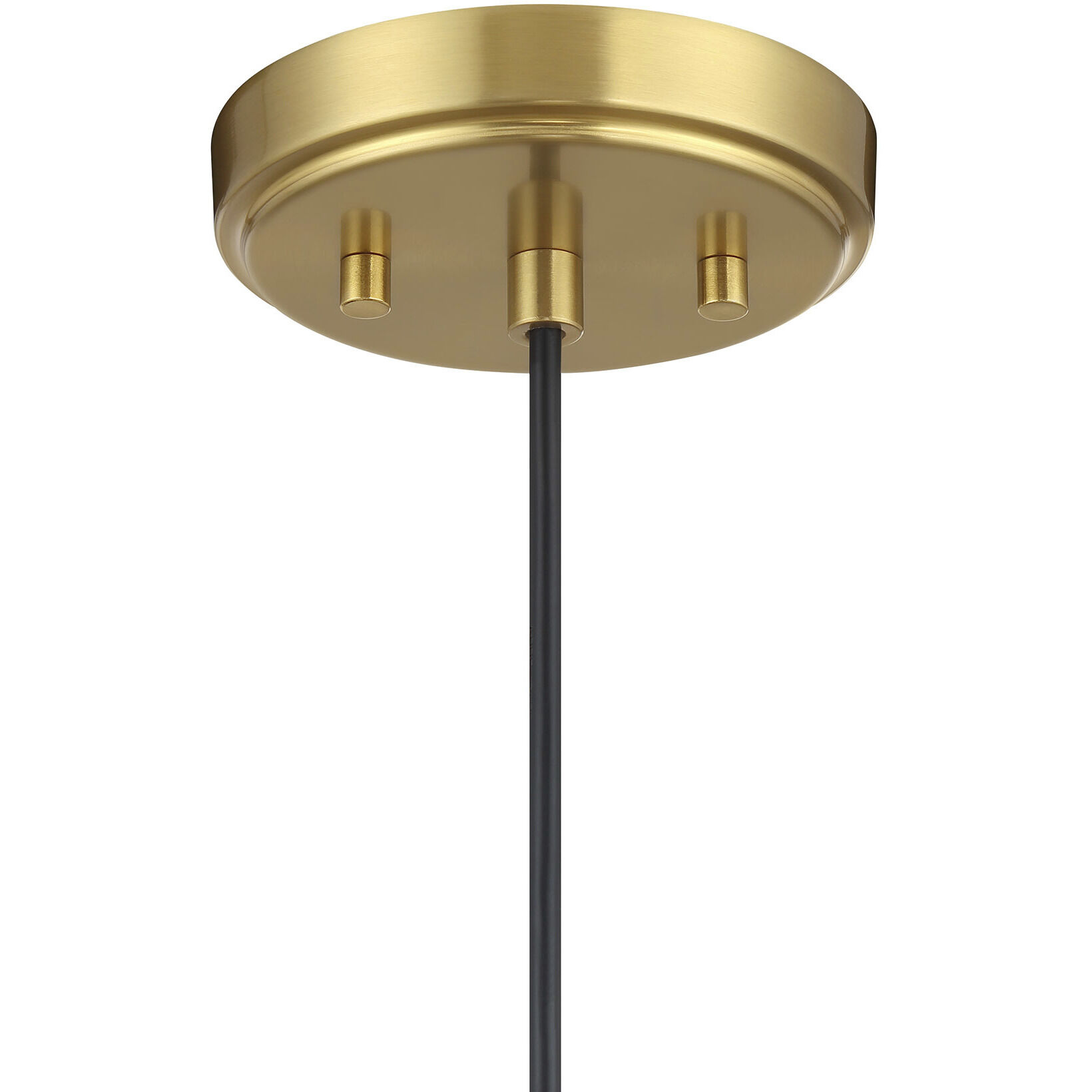 Mid-Century Modern 1 Light 12 inch Natural Brass Pendant Ceiling Light