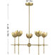Bohemian LED 26 inch Natural Brass Chandelier Ceiling Light
