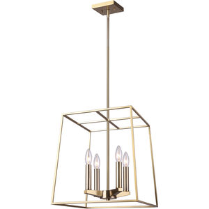 Coco 4 Light 14 inch Gold Chandelier Ceiling Light