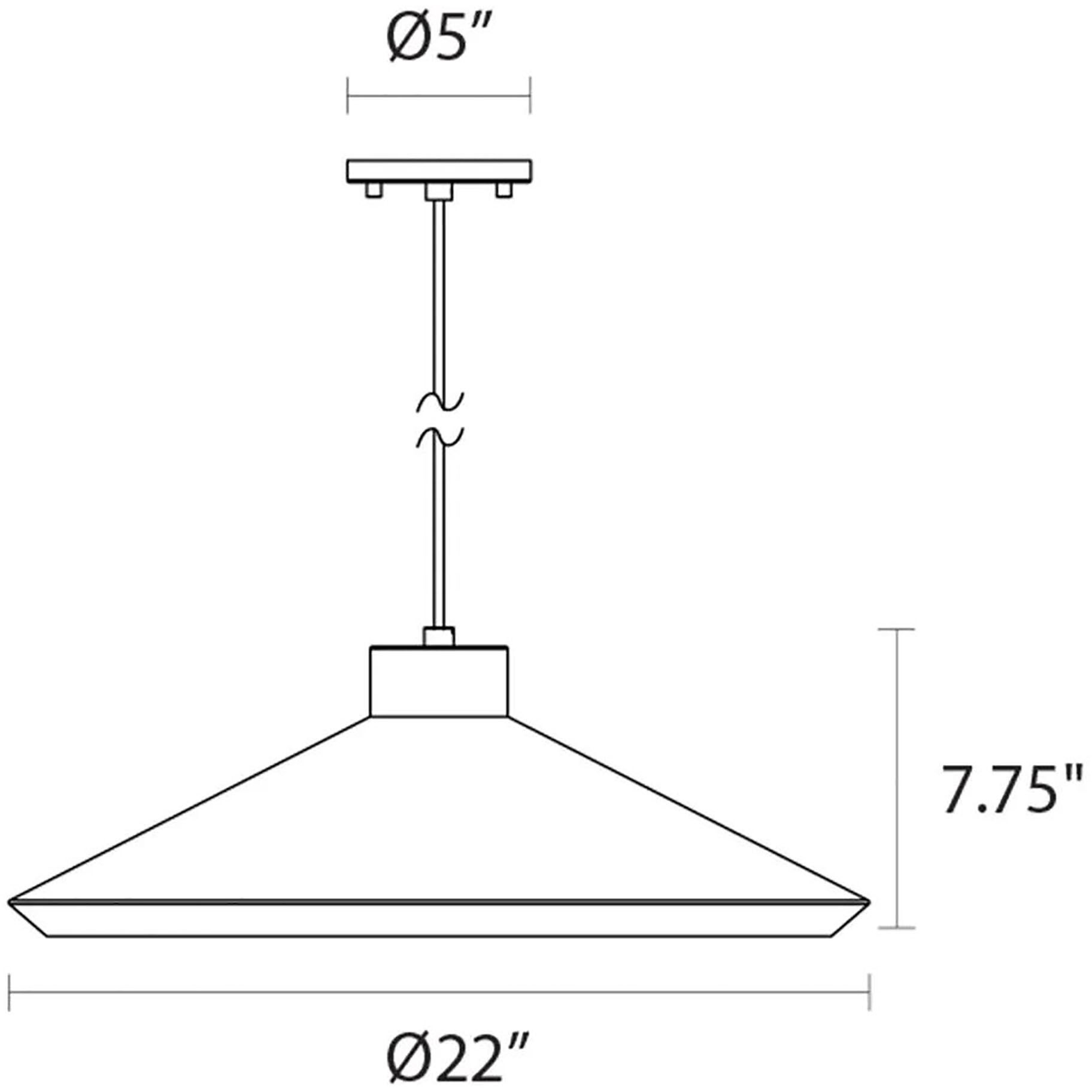 Koma LED 22 inch Satin White Pendant Ceiling Light in GU24