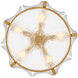 Florian 5 Light 20.25 inch Distressed Brass Semi-flush Mount Ceiling Light