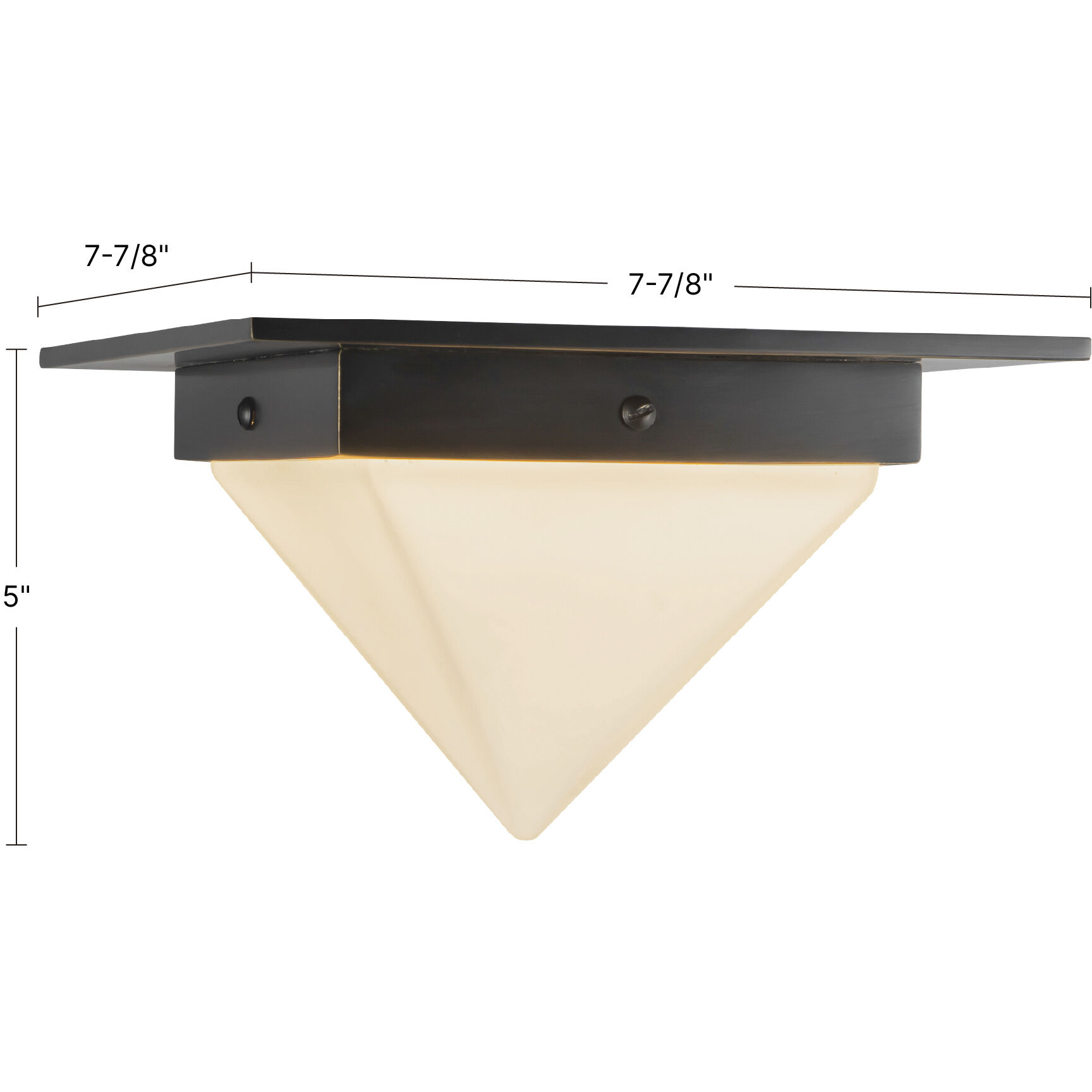 Mineral 1 Light 7.88 inch Urban Bronze and Matte Opal Glass Flush Mount Ceiling Light in Opal Glass Shade