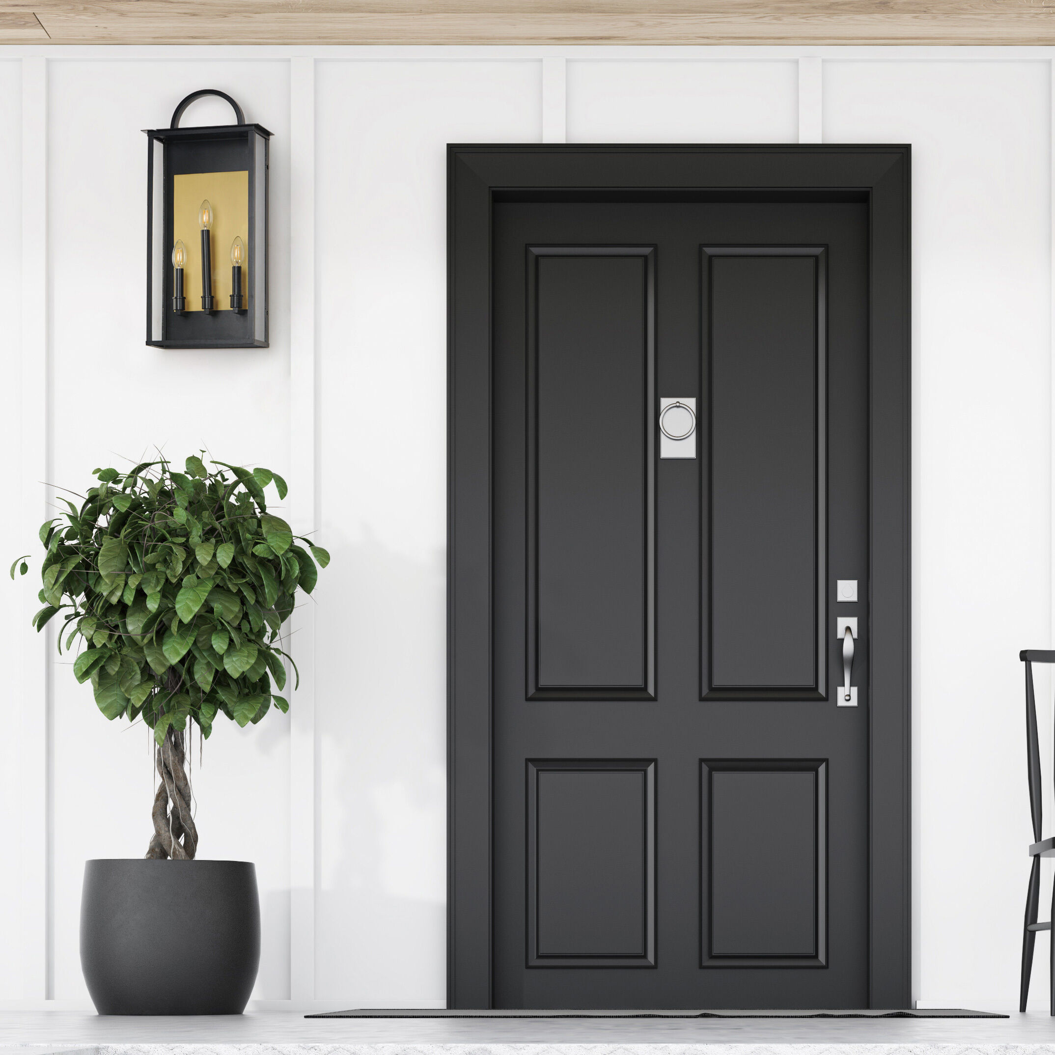 Manchester 3 Light 24 inch Black Outdoor Wall Lights