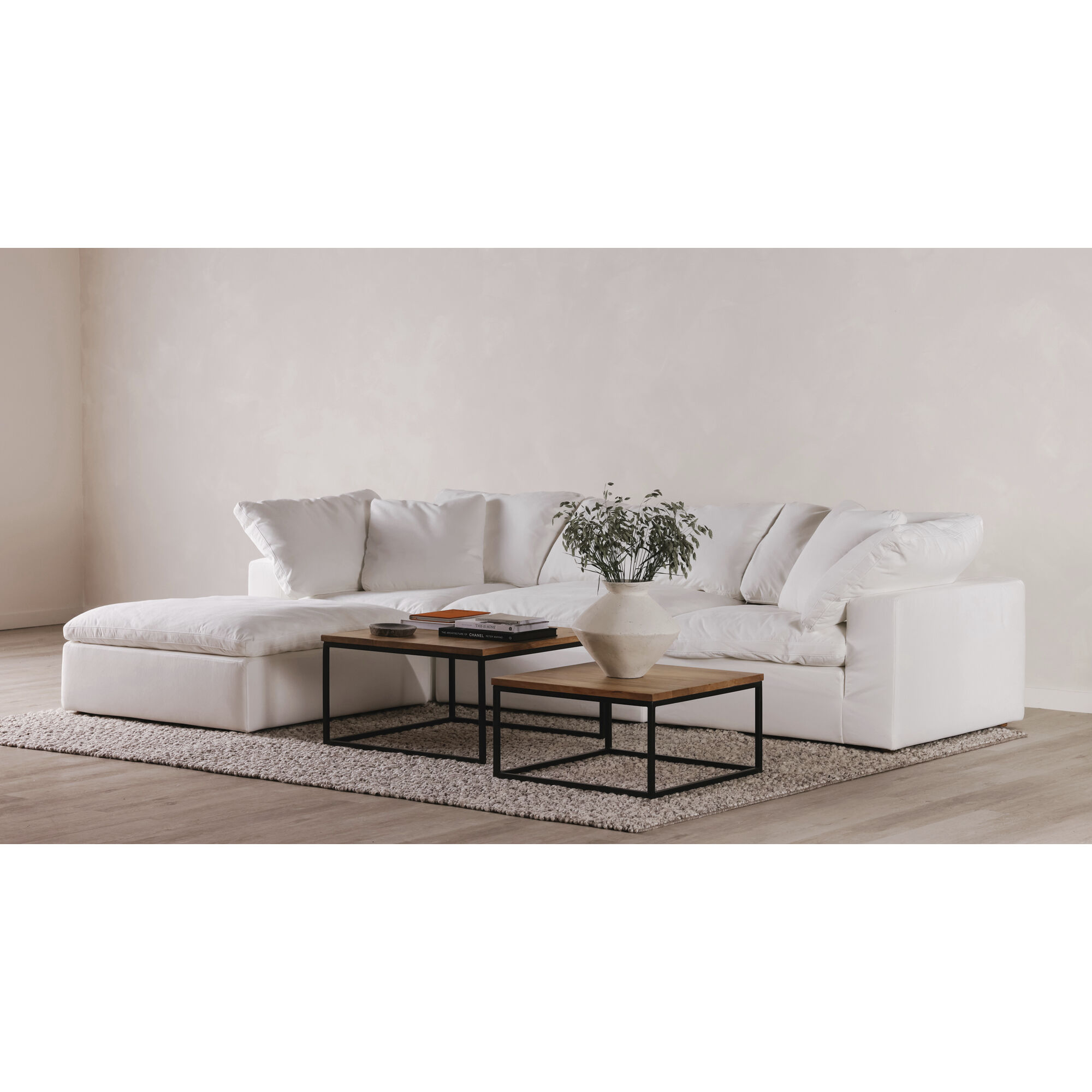 Clay White Lounge Modular Sectional