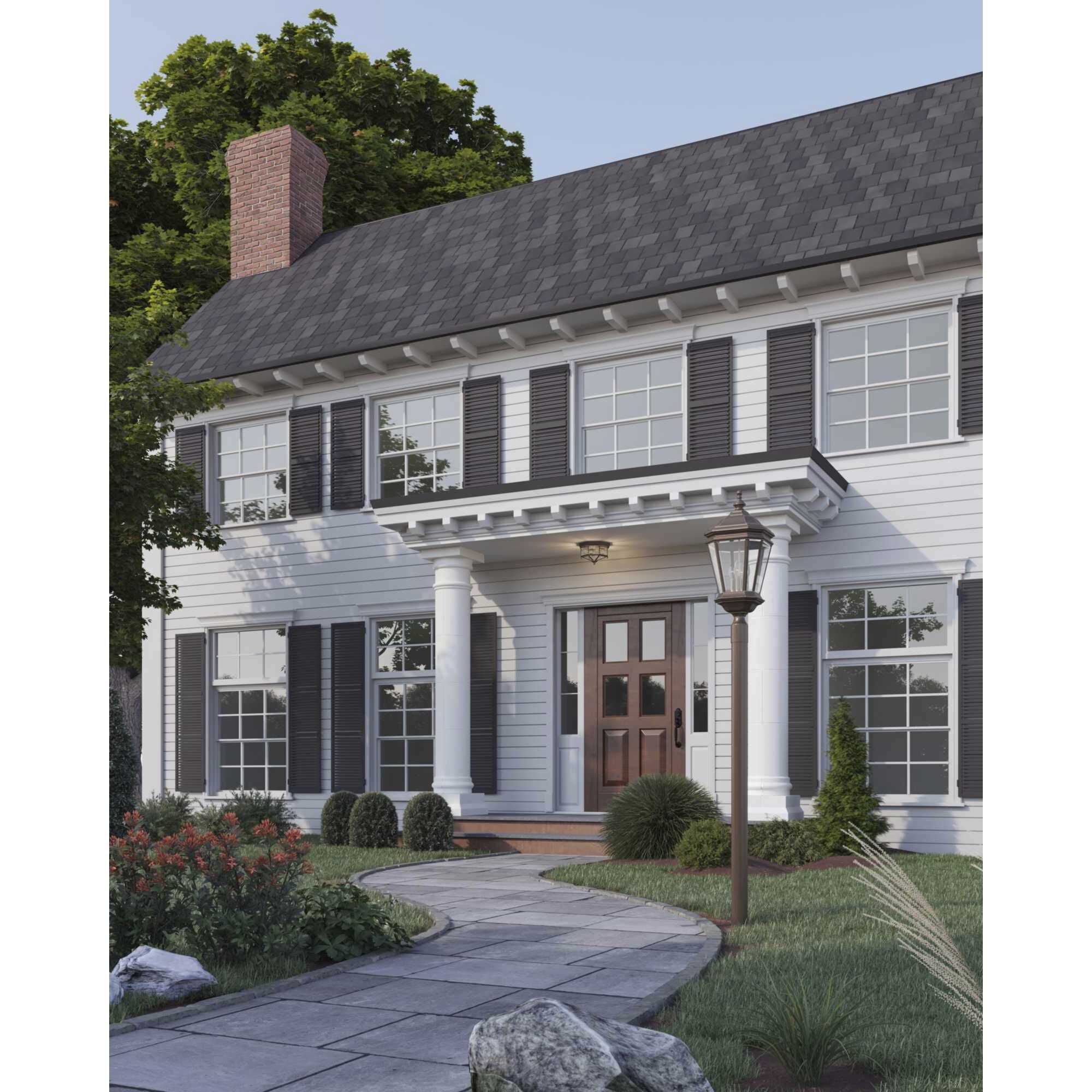 Crawford 4 Light 28 inch Oil Rubbed Bronze Outdoor Post Lantern