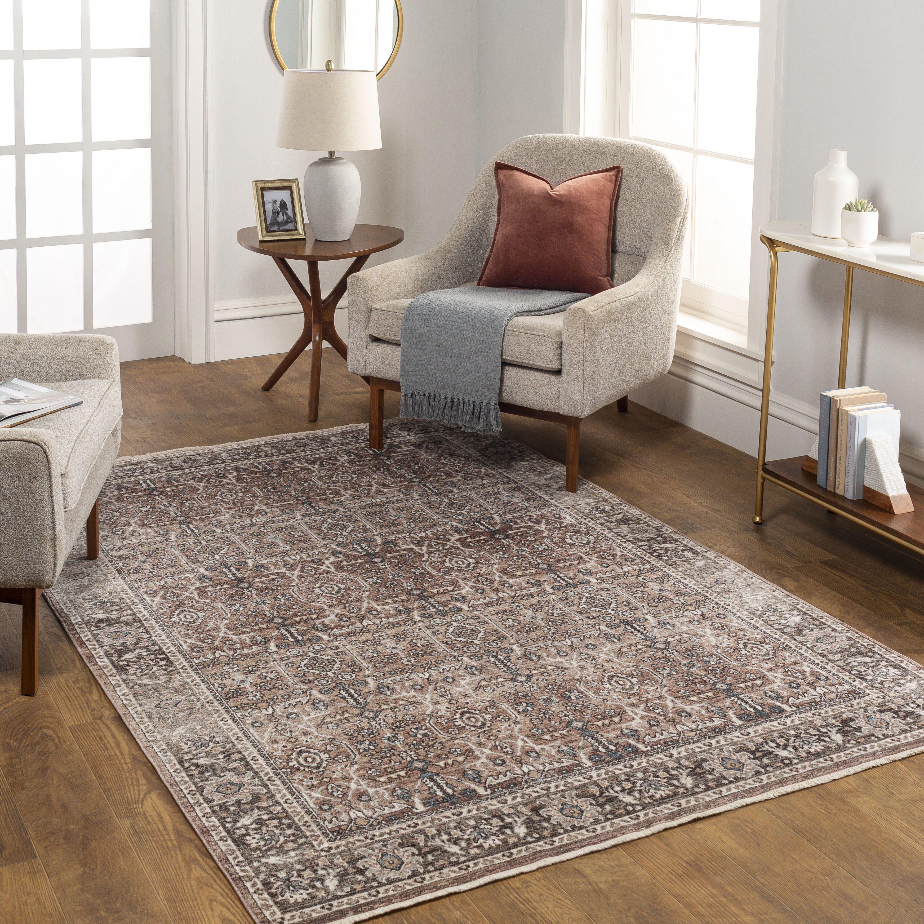 Carlisle 35 X 24 inch Taupe Rug, Rectangle
