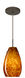 Pera 1 Light Bronze Pendant Ceiling Light in Amber Cloud Glass, Incandescent
