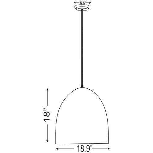 Z-Studio 3 Light 19 inch Yellow Pendant Ceiling Light