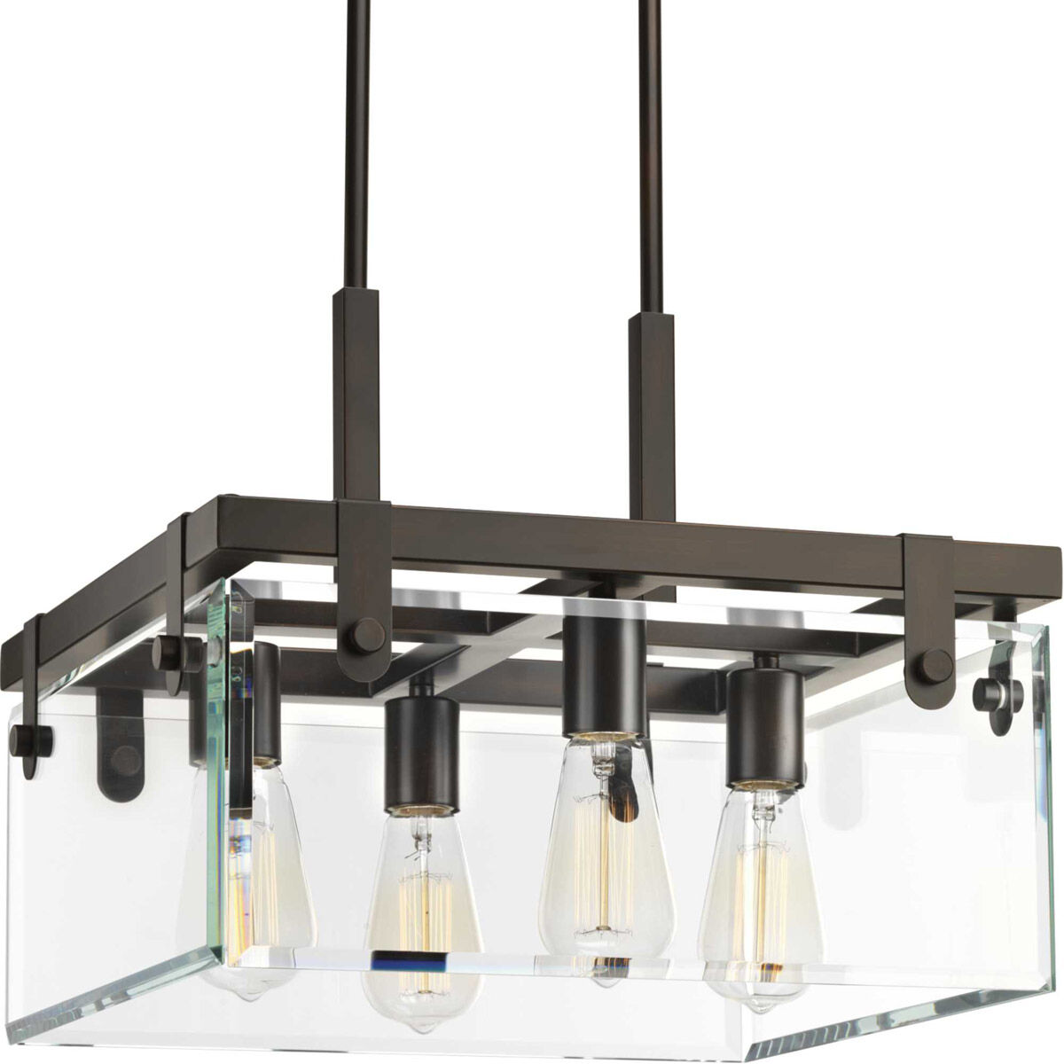 Glayse 4 Light 17 inch Antique Bronze Semi-Flush Mount Convertible Ceiling Light, Design Series