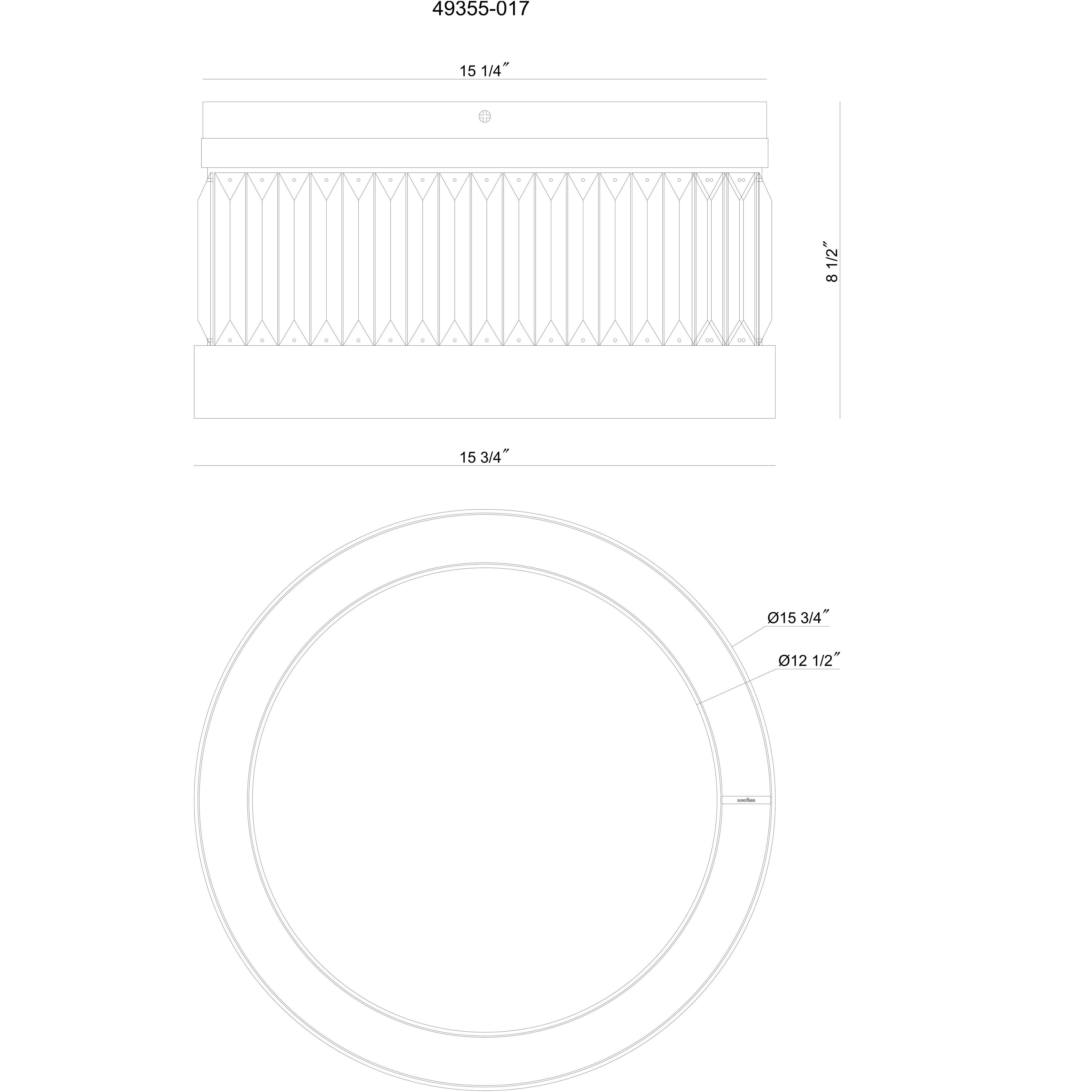 Empra LED 15.75 inch Gold Flush Mount Ceiling Light