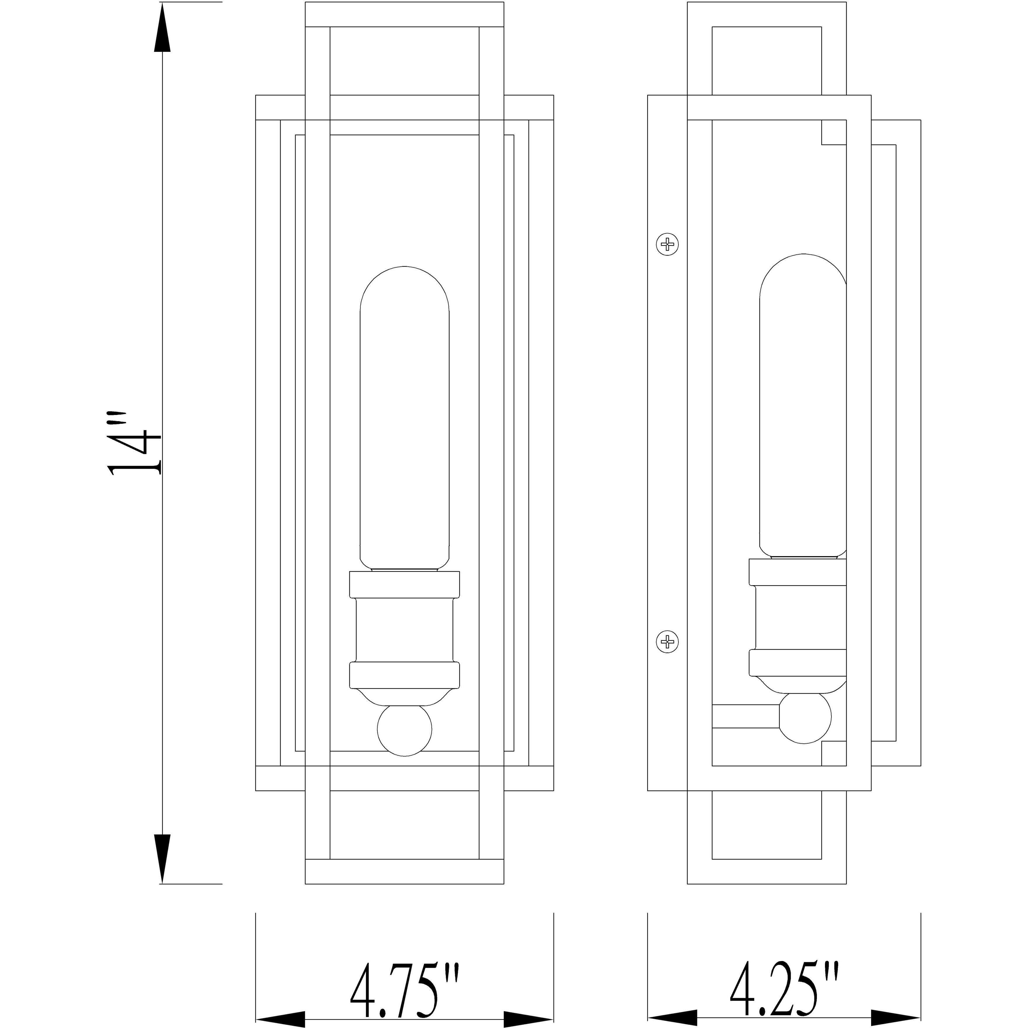 Titania 1 Light 4.75 inch Black and Chrome Wall Sconce Wall Light