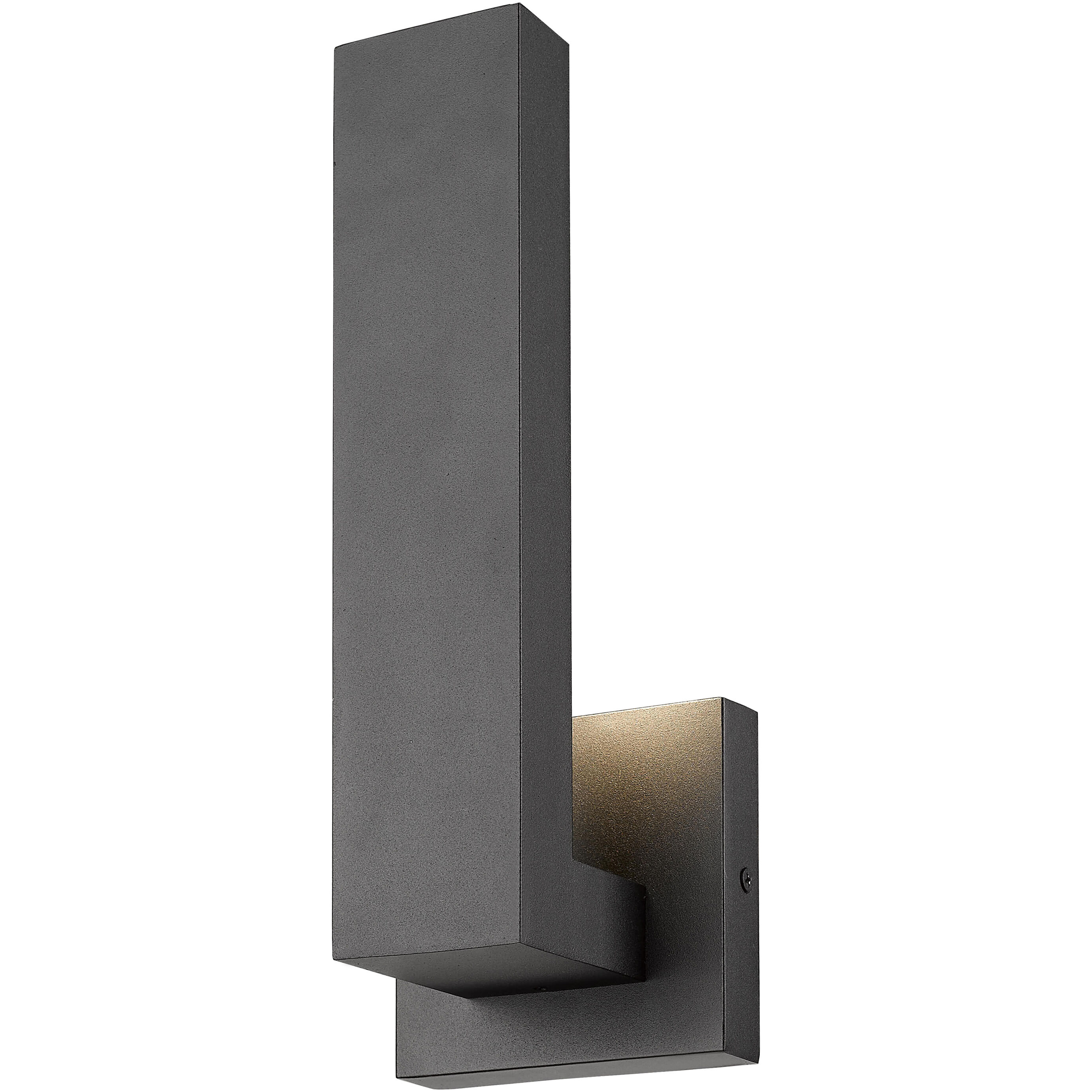 Edge LED 12 inch Black Outdoor Wall Light