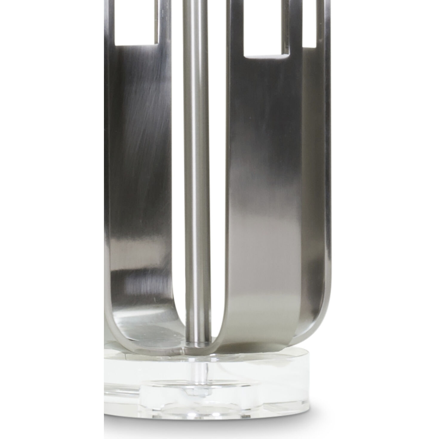 Atticus 29 inch 150.00 watt Brushed Nickel Table Lamp Portable Light in Silver