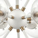 Boudreaux 12 Light 25 inch Matte White with Satin Brass Chandelier Ceiling Light