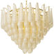 Chaves 12 Light 32.28 inch Champagne-Colored Glass and Antique Brass Chandelier Ceiling Light, Large