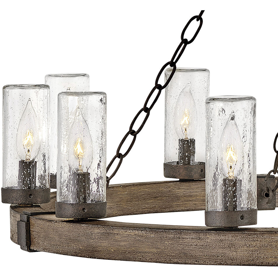 Open Air Sawyer LED 38 inch Sequoia with Iron Rust Outdoor Hanging