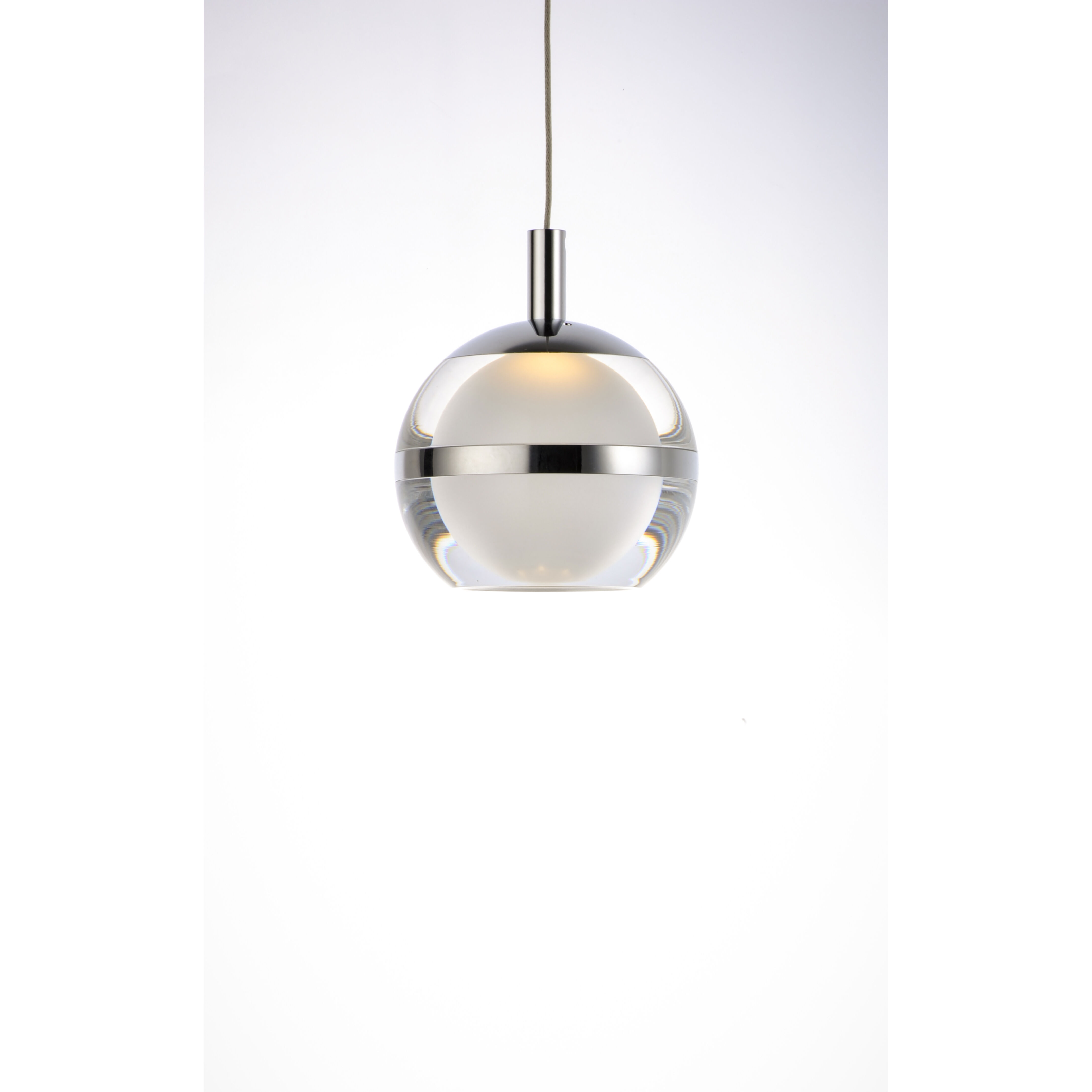 Swank LED 11.75 inch Polished Chrome Multi-Light Pendant Ceiling Light