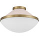 Xander 2 Light 16.25 inch Vibrant Gold and Blush Flush Mount Ceiling Light