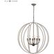 Lasso 8 Light 32 inch Gray with Brown Gray Chandelier Ceiling Light