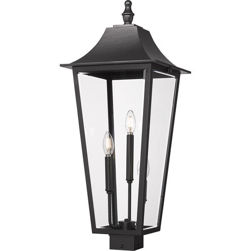 Gannon 3 Light 30 inch Black Outdoor Post Mounted Fixture in G9