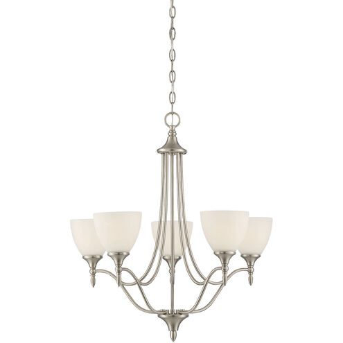 Herndon 5 Light 26 inch Satin Nickel Chandelier Ceiling Light, Essentials