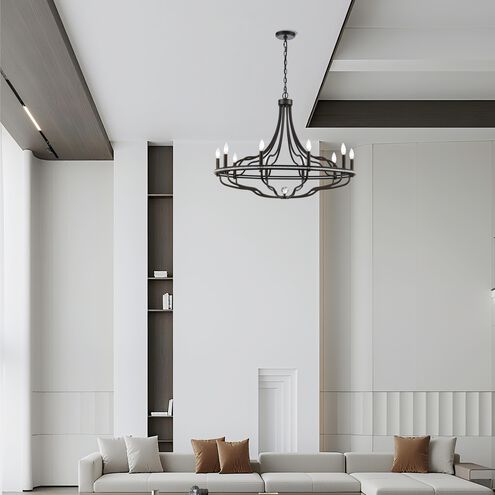 Tuscan 10 Light 38 inch Dark Bronze Chandelier Ceiling Light, Converts to Semi Flush