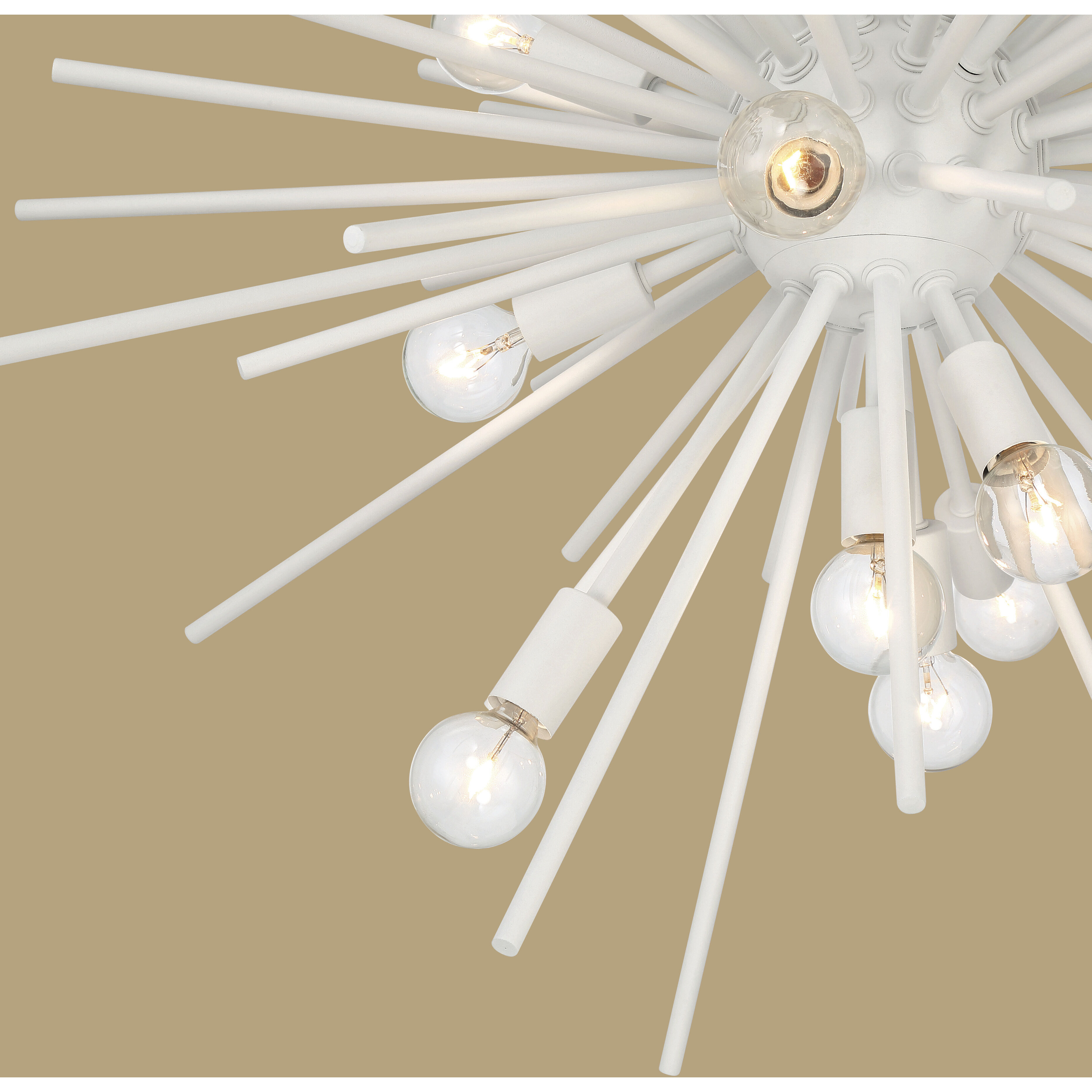 Bessel 15 Light 30 inch Sand White Pendant Ceiling Light