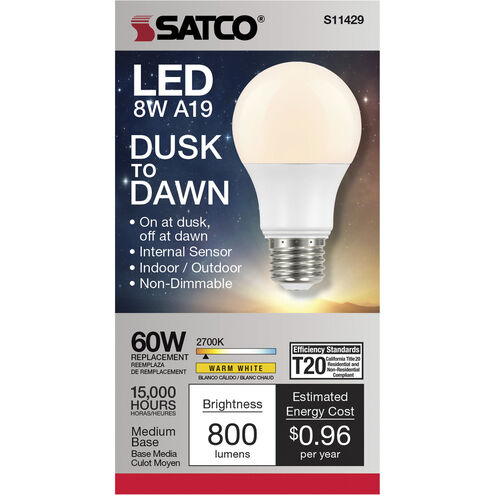 Lumos LED A19 Medium 8.00 watt 2700K Type A