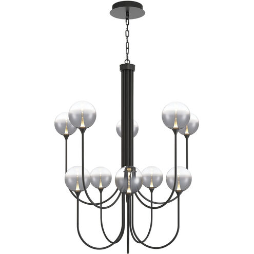 Iissa 10 Light 40 inch Black Chandelier Ceiling Light in Smoke