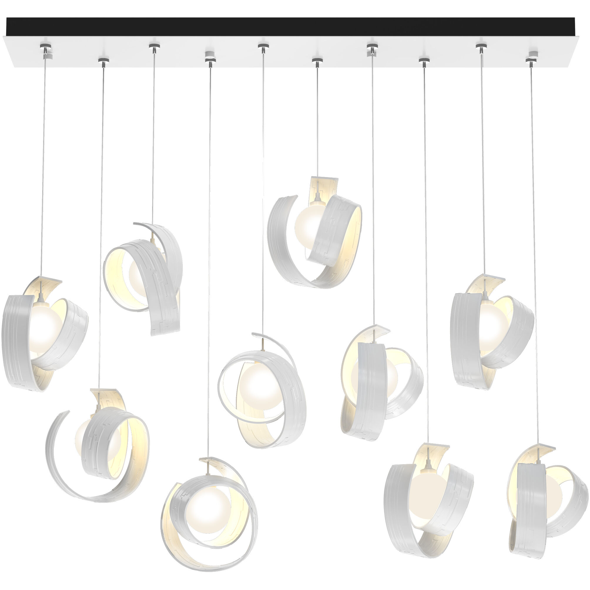 Riza 10 Light 12.2 inch White Pendant Ceiling Light