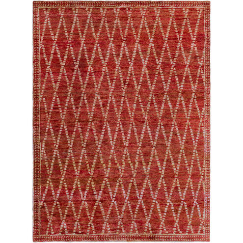 Scarborough 132 X 96 inch Red and Neutral Area Rug, Jute