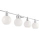 Collier 4 Light 38 inch Chrome Wall sconce Wall Light
