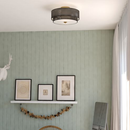 Burnaby LED 20.5 inch Matte Brass Semi-Flush Mount Ceiling Light