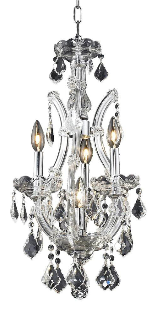 Maria Theresa 4 Light 12 inch Chrome Pendant Ceiling Light in Clear, Royal Cut