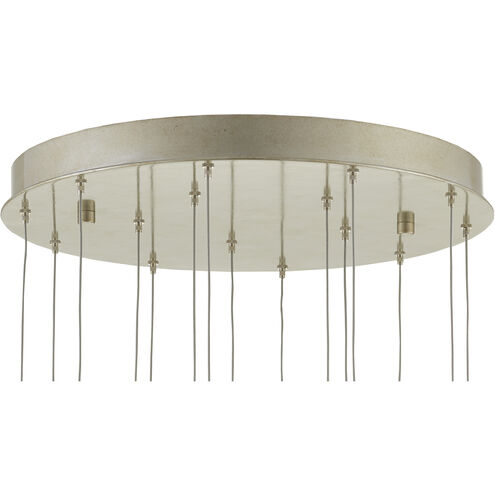 Catrice 15 Light 21 inch Silver/Contemporary Silver Leaf/Natural Shell Multi-Drop Pendant Ceiling Light