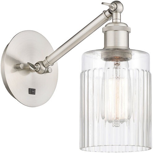 Ballston Hadley LED 5.3 inch Brushed Satin Nickel Sconce Wall Light in Clear Glass