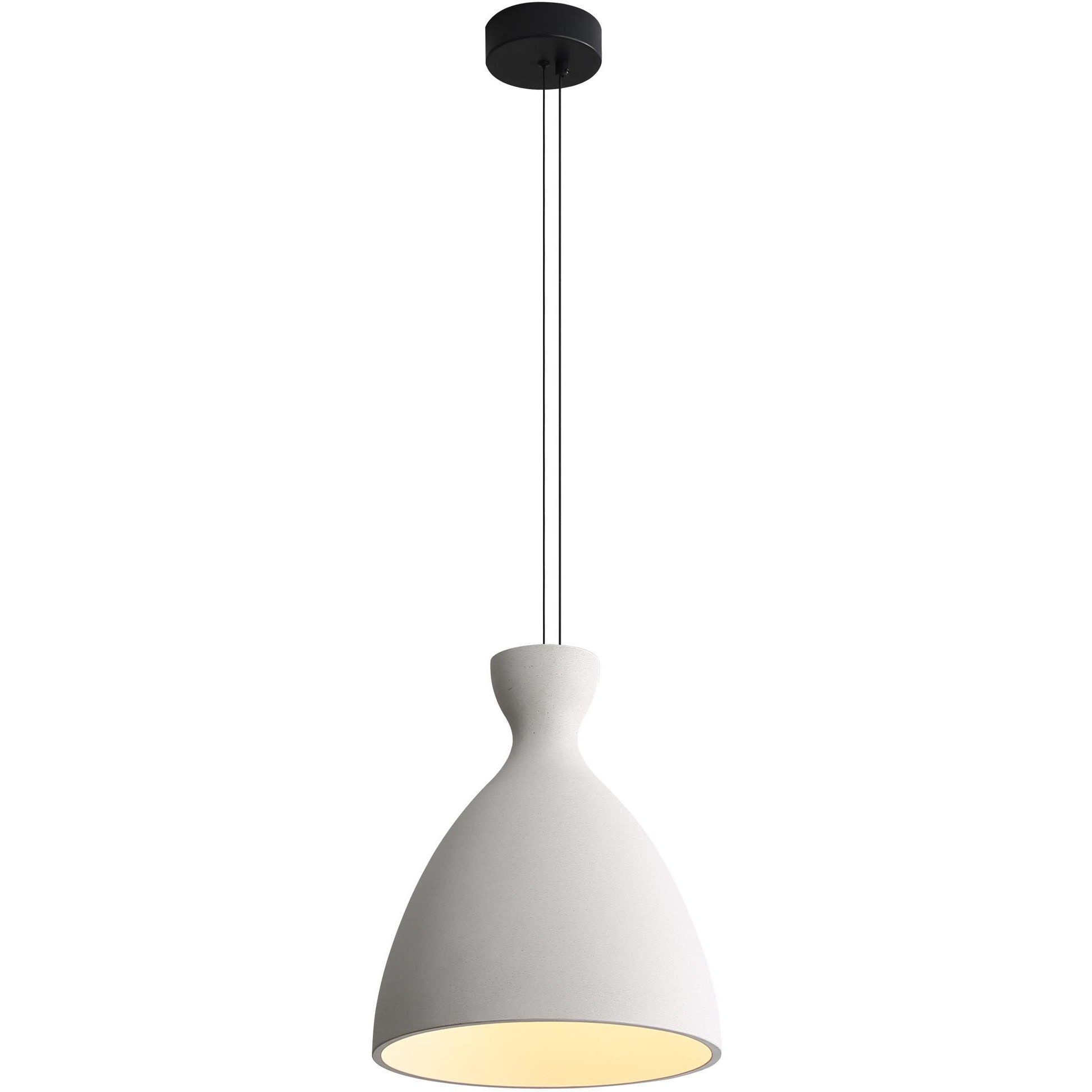 Aethera Pendant Ceiling Light in White Sandstone Cement