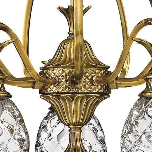 Plantation 5 Light 22.25 inch Burnished Brass Indoor Chandelier Ceiling Light