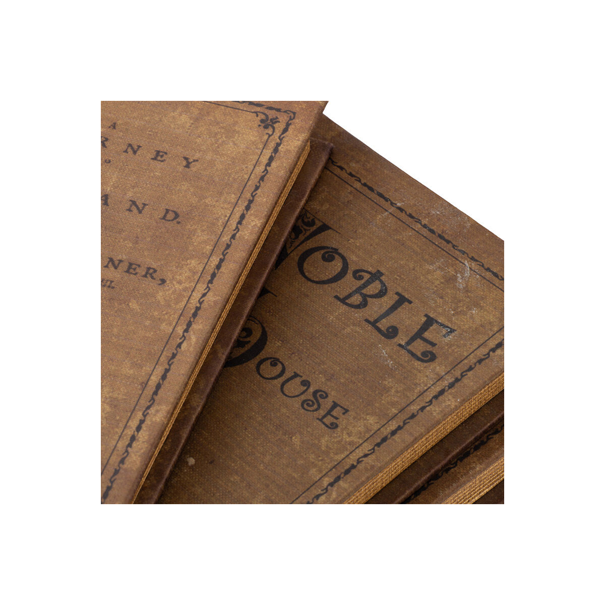 Anita 5.5 X 1.5 inch Brown Book Box, Set of 4