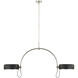 Thomas O'Brien Oso LED 54 inch Polished Nickel Linear Arched Pendant Ceiling Light