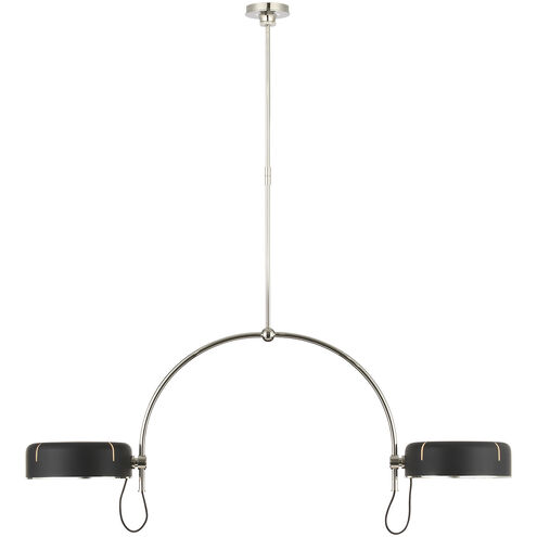 Thomas O'Brien Oso LED 54 inch Polished Nickel Linear Arched Pendant Ceiling Light