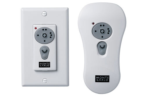 Universal White Fan Wall/Hand-Held Remote Transmitter, Reversible Wall/Hand-held