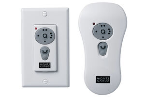 Universal Control White Fan Wall/Hand-Held Remote Transmitter, Reversible Wall/Hand-held
