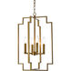 Rosenfeld 4 Light 14 inch Brass Pendant Ceiling Light