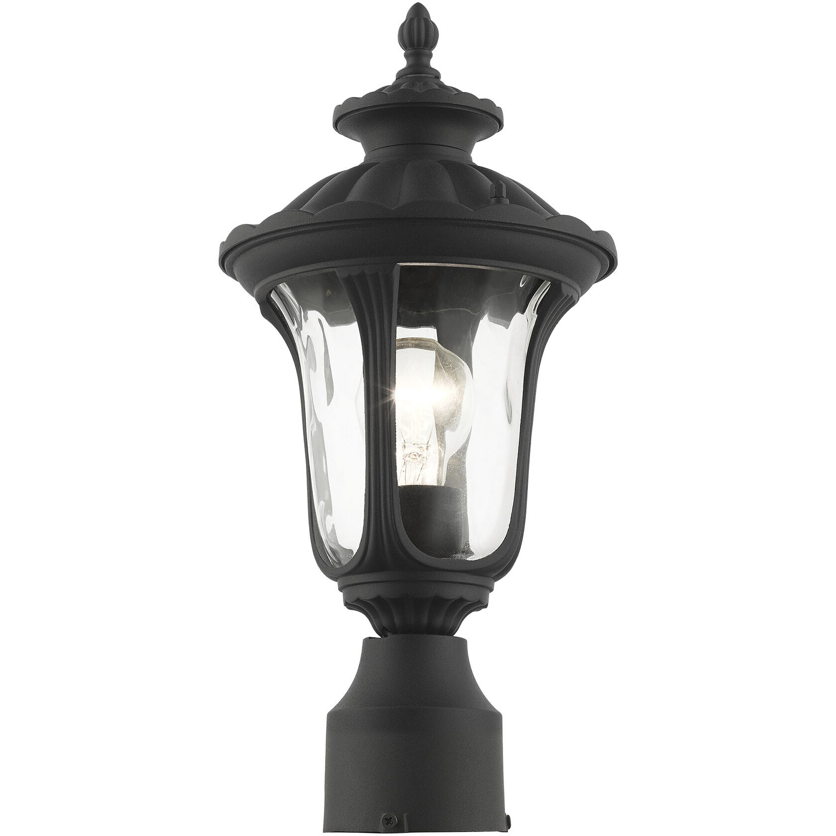 Oxford 1 Light 16 inch Textured Black Outdoor Post Top Lantern