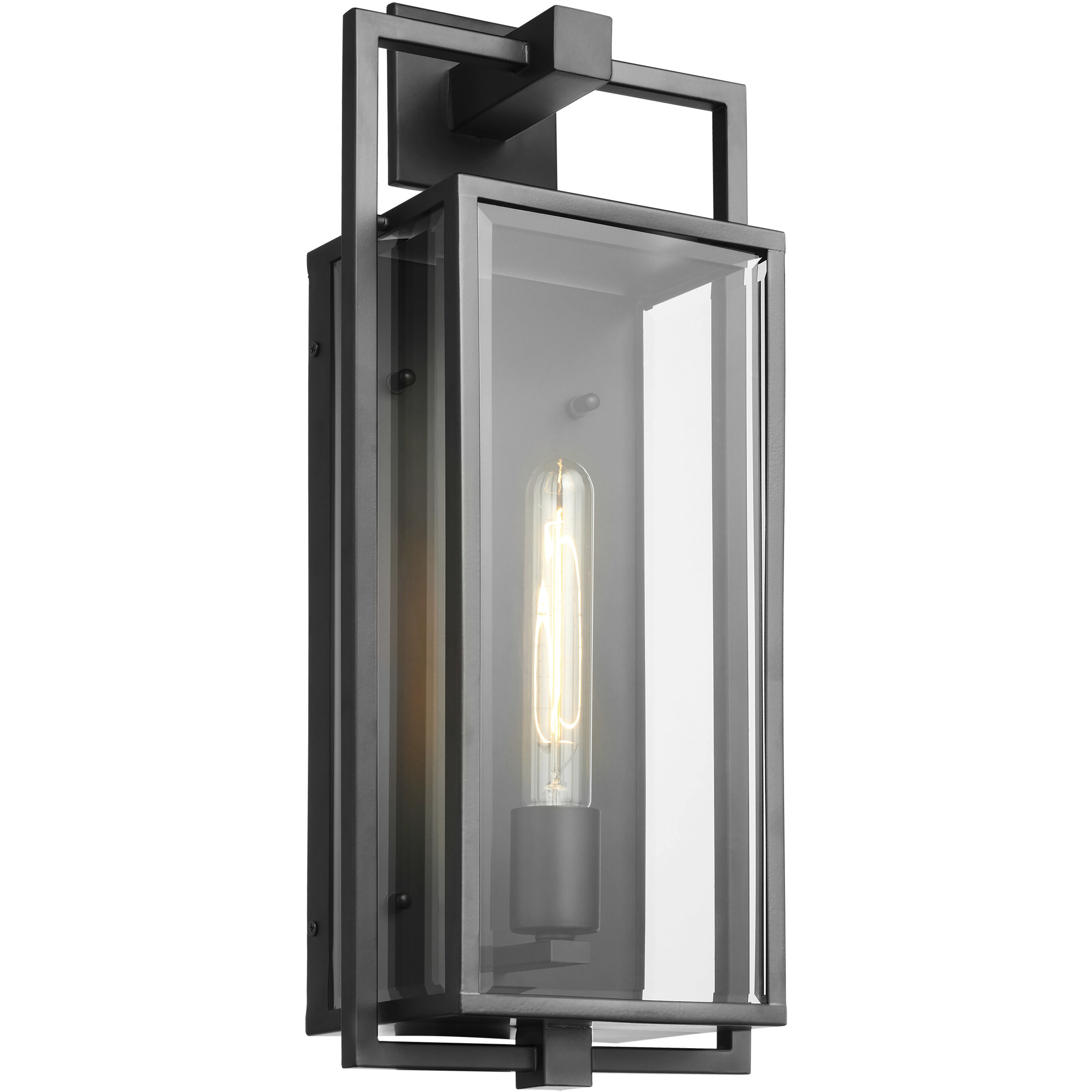 Exhibit 1 Light 20 inch Matte Black Outdoor Wall Sconce