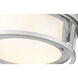 Willow 3 Light 16 inch Brushed Nickel Flush Mount Ceiling Light