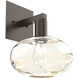 Coppa 1 Light 8 inch Flat Bronze Indoor Sconce Wall Light in Coppa Amber