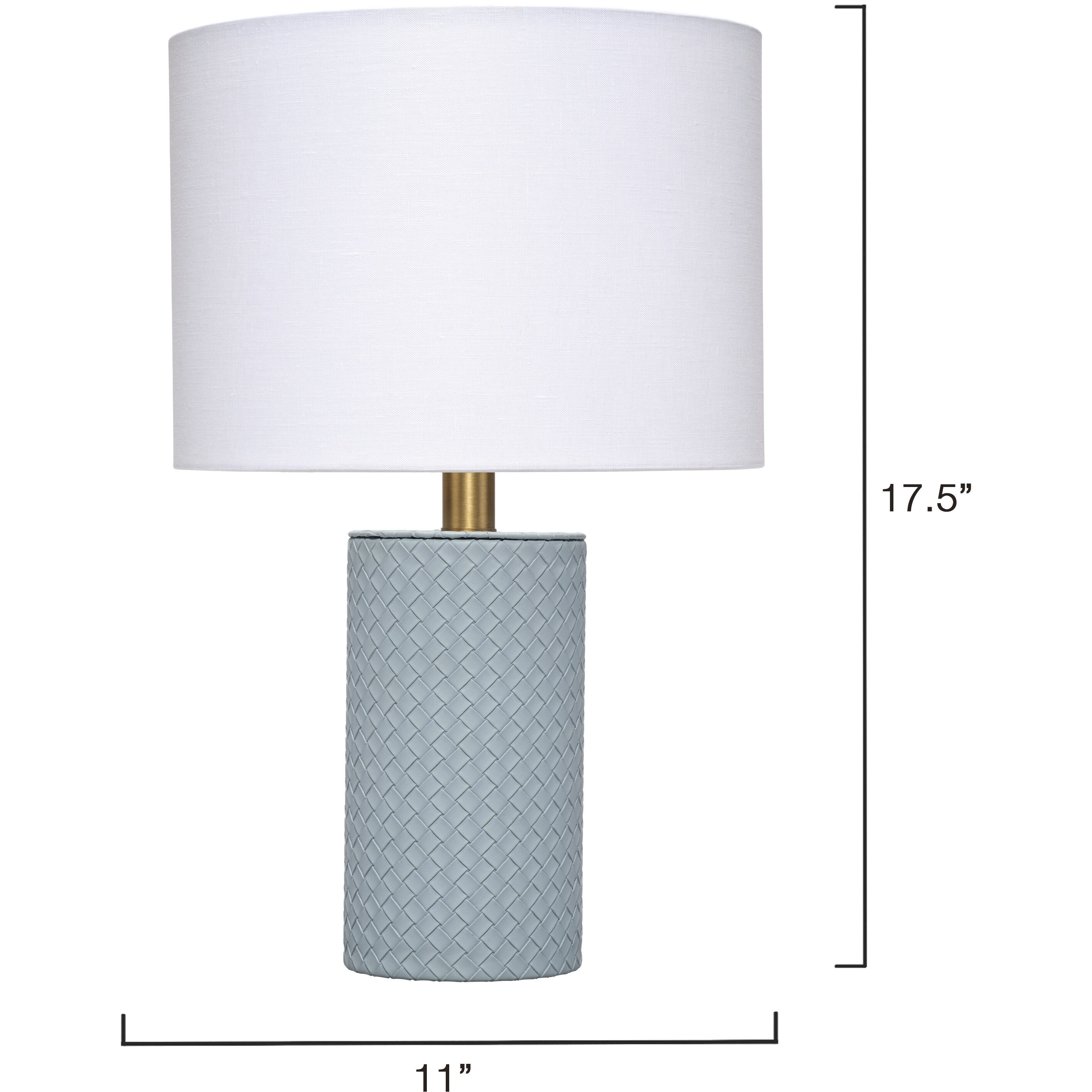 Roman 17.5 inch 60 watt Blue Leather Table Lamp Portable Light